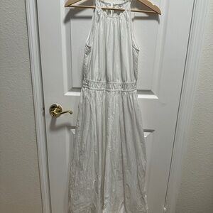 H&M White Halter Maxi Dress